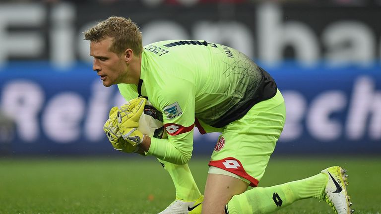 Goalkeeper Jonas Lossl of Mainz has been loaned to Huddersfield