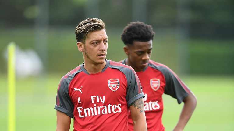 Mesut Ozil says he is back in training and hoping to make his Arsenal return soon