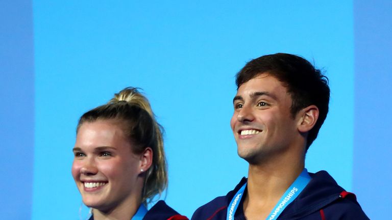 Grace Reid and Daley won silver in the mixed synchronised 3m springboard