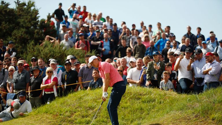 Galleries packed the fairways watching Jordan Spieth on Saturday