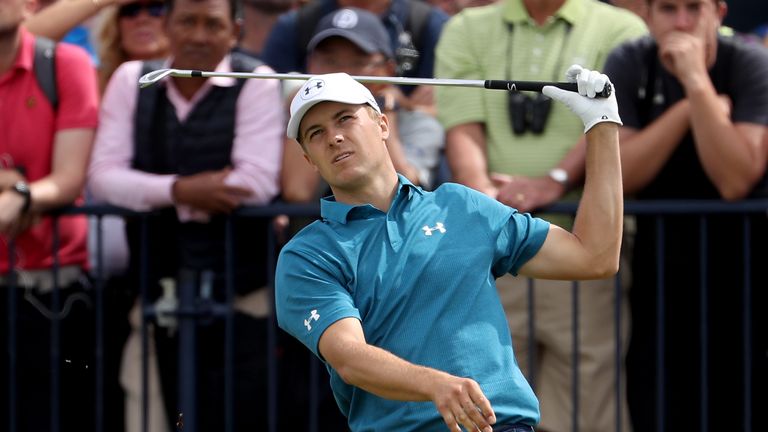 Spieth looked out of sorts throughout the front nine as he slipped to three over for the day at the turn