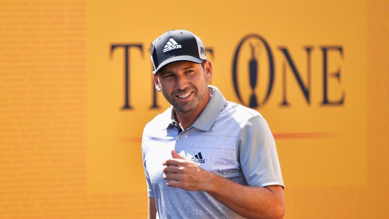 Sergio Garcia was back in action at Royal Birkdale on Saturday