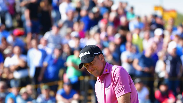 Ian Poulter made five bogeys in his third round at Royal Birkdale