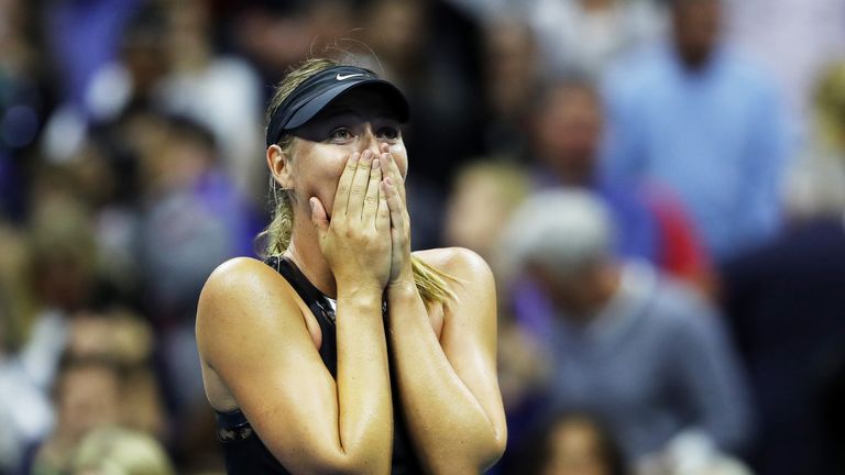 Maria Sharapova produced an impressive display to defeat Simona Halep in the US Open first round