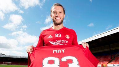 Image of Aberdeen unveil new signing Stevie May after his arrival from Preston