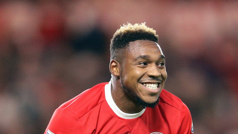 Britt Assombalonga in action for Middlesbrough