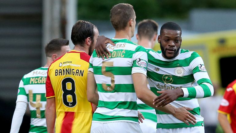 Celtic's Olivier Ntcham celebrates scoring