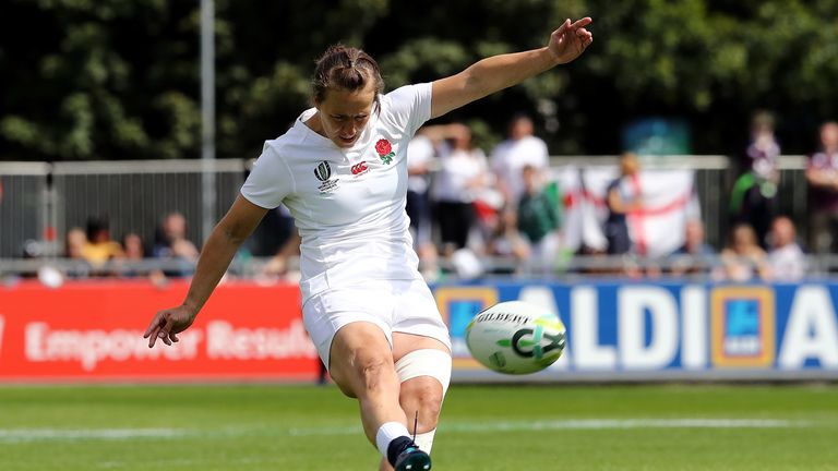 Katy McLean was at the forefront of most of England's positive forward play in the first-half 