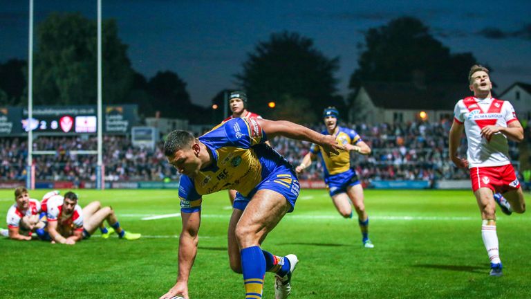 Ryan Hall leveled things up with a try on his 300th Leeds appearance in the second half 