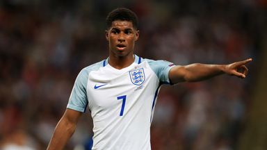 Marcus Rashford is expected to start up front against Brazil