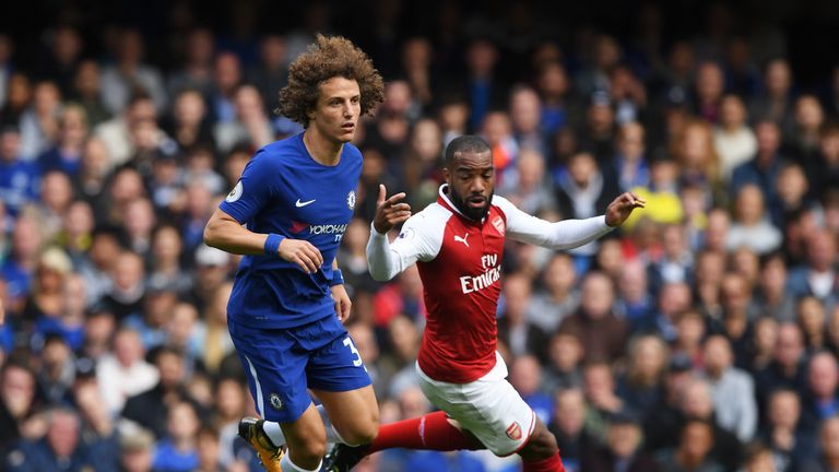 David Luiz was sent off late on in Chelsea's draw with Arsenal