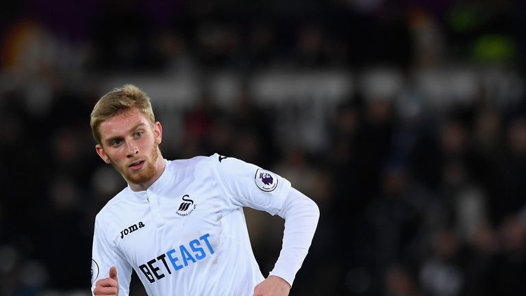 McBurnie made his first Premier League start for Swansea against Liverpool on Boxing Day