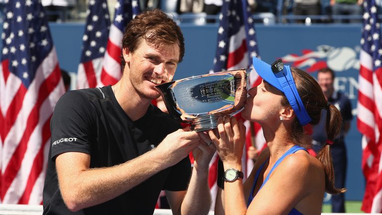 Martina Hingis partnered Jamie Murray to US Open mixed doubles victory