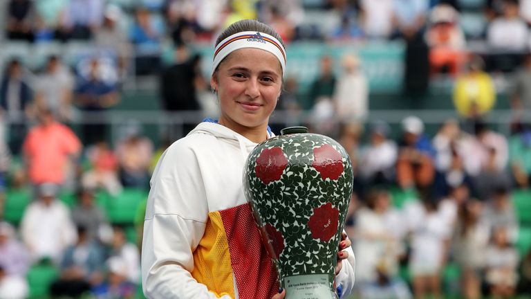 Jelena Ostapenko defeated Beatriz Haddad Maia of Brazil to claim the Korea Open title