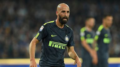 Borja Valero scored the winner for Inter on Monday night