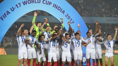 England celebrate their 2017 U17 World Cup success 