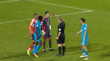 Shea received a red card before reminding the referee of a rule change