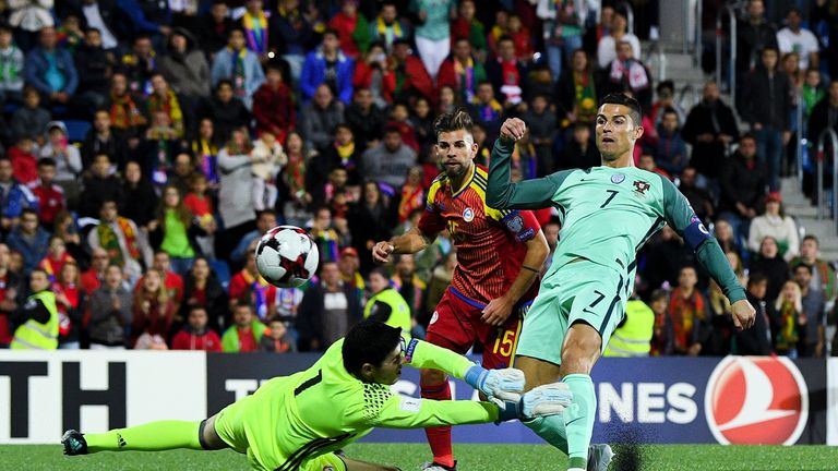 Ronaldo pokes in Portugal's first goal