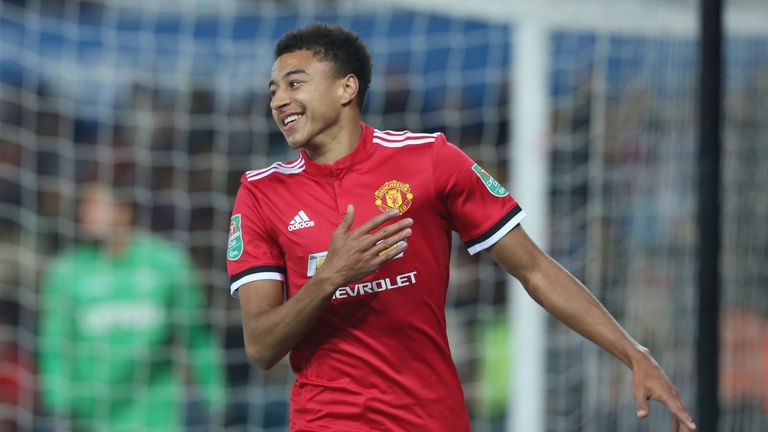 Jesse Lingard scored two goals for Manchester United against Swansea