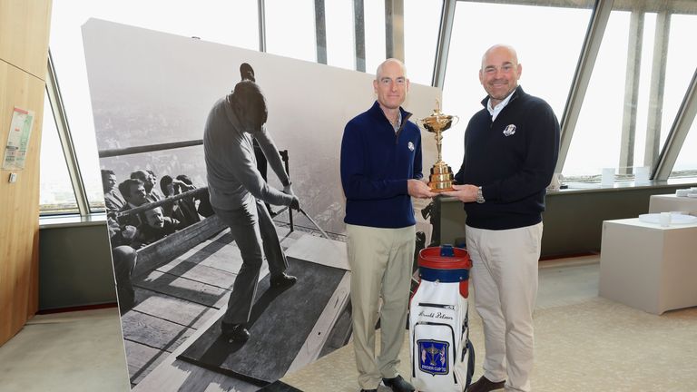 Arnold Palmer is the only other player to have hit shots off the Eiffel Tower