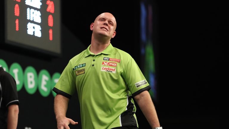 World No 1 Van Gerwen was left extremely frustrated by Henderson