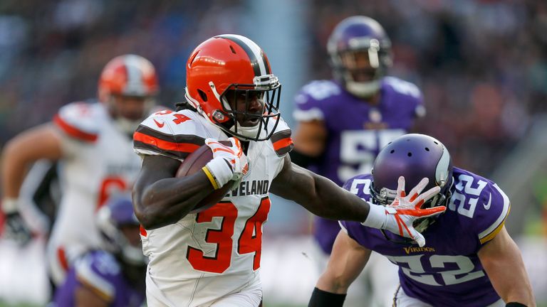 Isaiah Crowell scored 21 touchdowns in four seasons with the Cleveland Browns