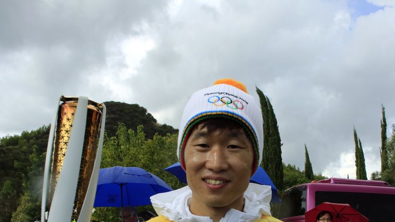 Former Manchester United star Park Ji-Sung helped get the Olympic torch relay underway earlier this month in Greece