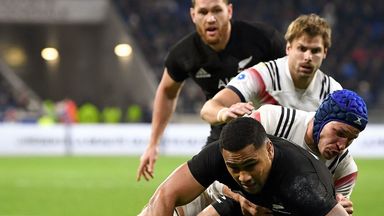 Centre Ngani Laumape's try sealed the win for a second-string All Blacks XV