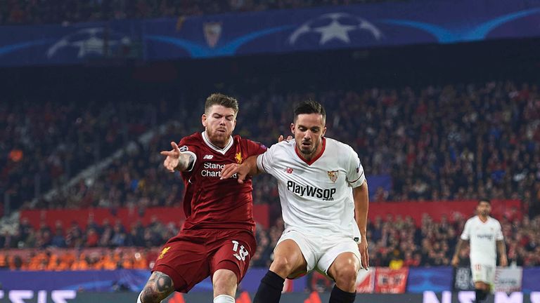 Alberto Moreno struggled on his return to former club Sevilla