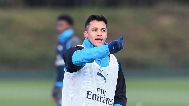 Sanchez trained with his new United team-mates this week