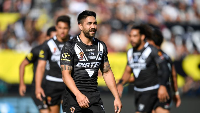Shaun Johnson became New Zealand's record points scorer, scoring a try and kicking nine goals 