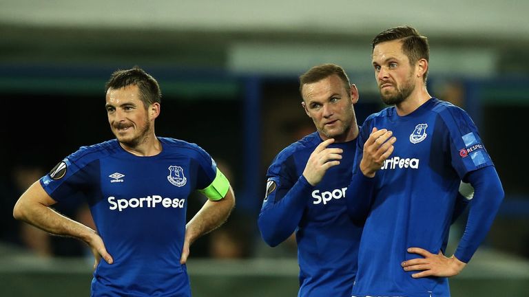 Everton will look to Leighton Baines (L) and Rooney (C) as well as Gylfi Sigurdsson to help them climb the table