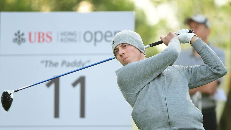 Conditions were chilly and blustery when Matt Fitzpatrick started his round in Hong Kong