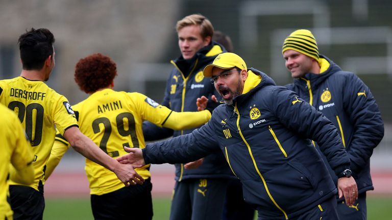 Mustafa Amini (second left) spent three seasons with Wagner at Dortmund