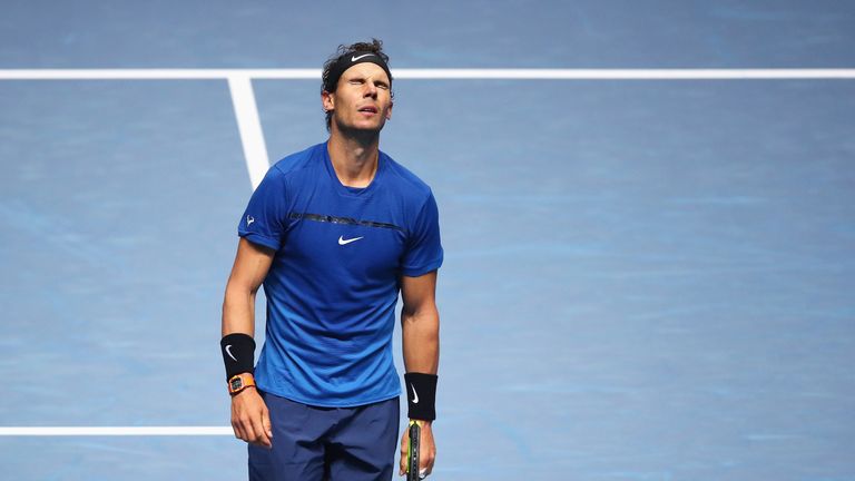 Rafael Nadal was forced to withdraw from the ATP Finals in London after his opening round-robin encounter