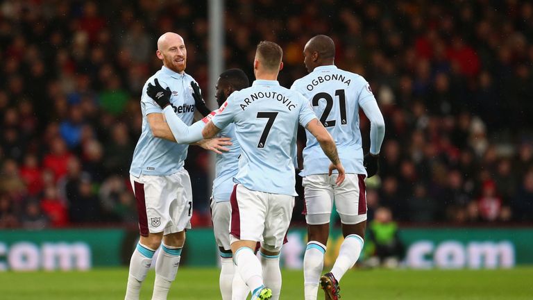 Marko Arnautovic's shirt was spelt incorrectly for West Ham's game at Bournemouth
