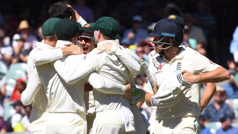 Jonny Bairstow (R) is dismissed during the second Ashes Test in 2017. The England batter had been the centre of unwelcome pre-series press attention