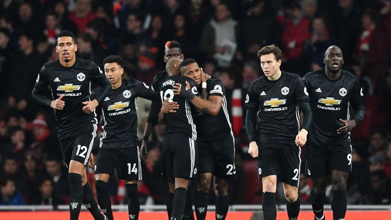 Antonio Valencia celebrates after scoring his sides first goal