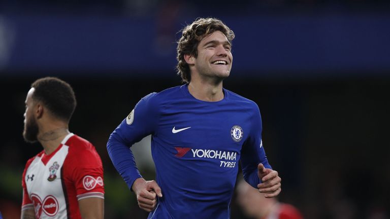 Marcos Alonso has scored four Premier League goals this season