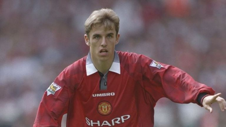 Phil Neville made 263 appearances for Manchester United