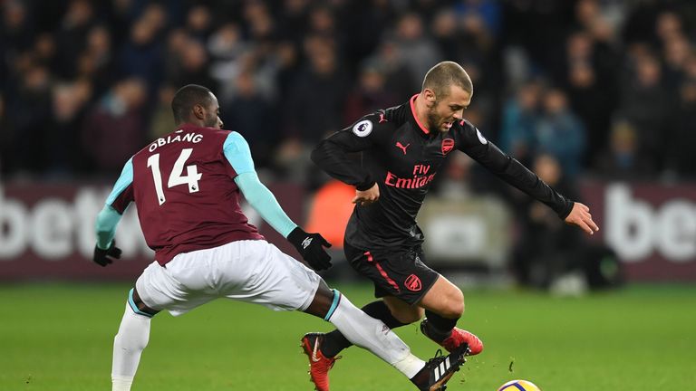 Jack Wilshere spurned an opportunity in the second half, in what was his first PL start for Arsenal in 19 months