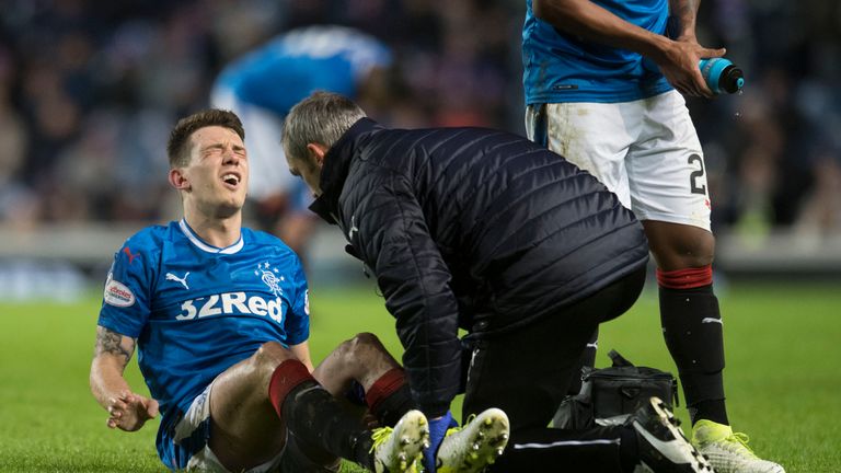 Ryan Jack suffered a knee injury against Motherwell