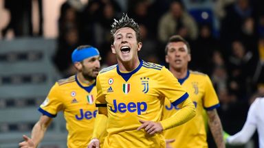 Federico Bernardeschi celebrates scoring for Juventus