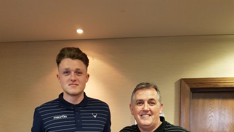 Harry Souttar (L) was signed to Ross County on loan from Stoke by the club's former manager Owen Coyle