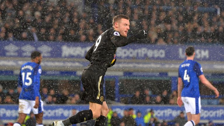 Jamie Vardy pulled a goal back for Leicester in the 72nd minute