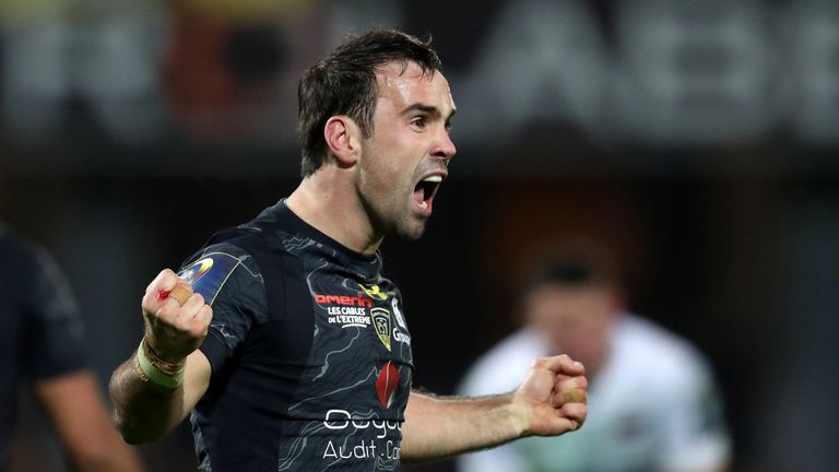 Man-of-the-match Morgan Parra celebrates after Clermont saw off the Ospreys 