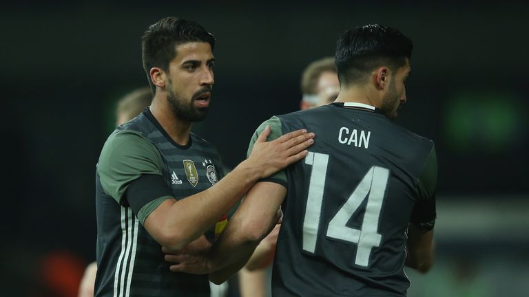 Sami Khedira and Can on international duty with Germany
