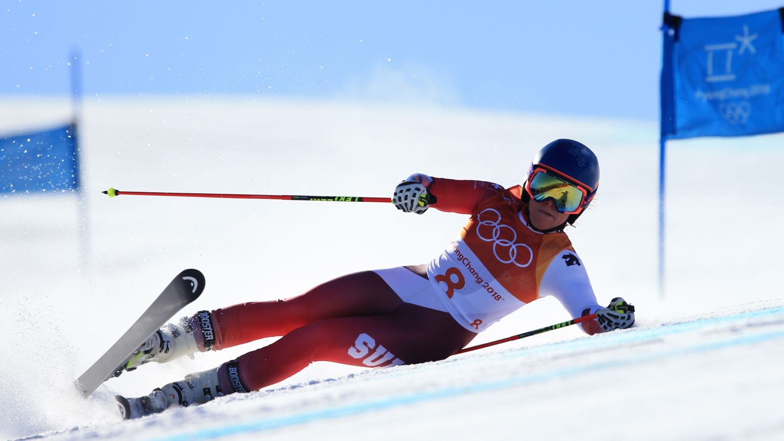 Skier Lara Gut in spectacular collision with photographers | Olympics