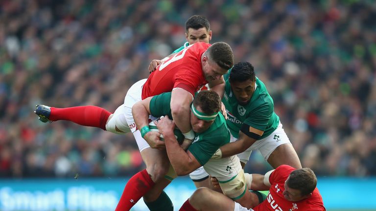 Another strong carry from Ireland's  CJ Stander 