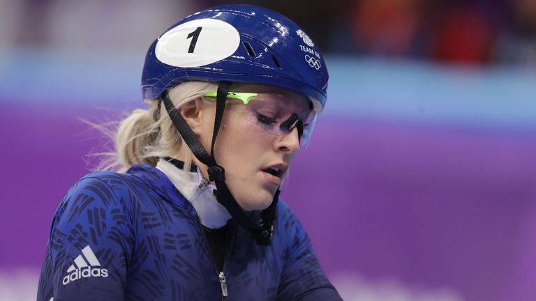 Elise Christie was disqualified from the 1,000m heats 